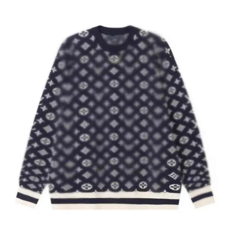 Luxurious LV Wool Blend Couple's Sweaters - Premium Designer Pullover Coats for Him & Her